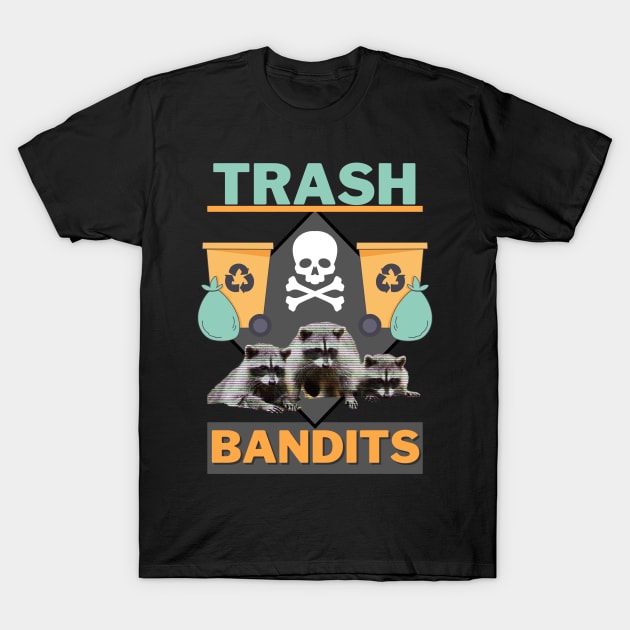 Trash Bandits Raccoon 2 T-Shirt by HyzoArt